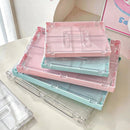 Axyaa Foldable Desk Pet Organizer with Transparent Large Capacity for Cosmetics and Stationery