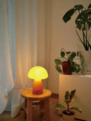 Axyaa Modern LED Stained Glass Mushroom Desk Lamp
