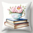 Axyaa Mother's Day Pillowcase Set with Book and Flower Design