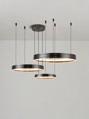 Axyaa Luxury Electroplated Circular Hall Light: Modern, Simple, Atmospheric Pendant