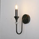 Axyaa Black Gold Iron Crystal Chandelier for Classic Indoor Home Lighting