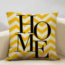 Axyaa Mustard Yellow Letter Style Cushion Cover 45x45cm Home Cafe Decor