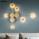 Axya Modern LED Wall Lamp for Living Study Bedroom, Gold Black Iron Painted Light