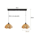 Axyaa Musa Hemp LED Pendant Light: Japanese Style Flower Lamp for Bedroom & Living Room