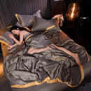 Axyaa Ice Silk Quilted Bedspread - Simple European Style, Cool Summer Quilt