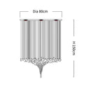 Axyaa Stone Crystal LED Chandelier Staircase Living Room Light