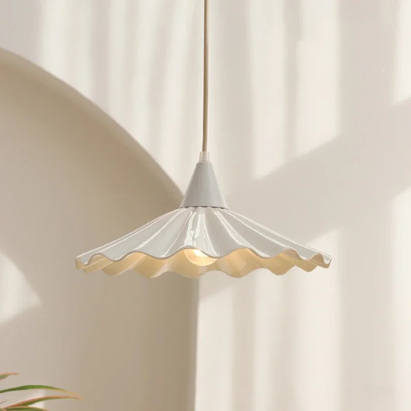 Axyaa White Ceramic LED Pendant Chandelier for Home Decor