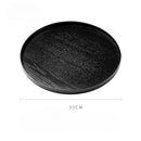Axyaa Round Wooden Tray for Tea and Coffee Serving