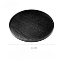 Axyaa Round Wooden Tray for Tea, Coffee, Desserts, and Snacks