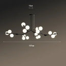 Axyaa Modern Glass Balls LED Chandelier for Living Room Dining Bedroom