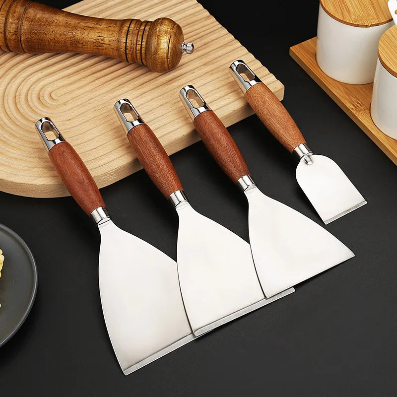 Axyaa Stainless Steel Wooden Handle Spatula Turner Scraper BBQ Utensil