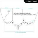 Axyaa Pearl Glass Necklace Chandelier - Modern LED Pendant for Home & Restaurant Decor
