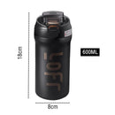 Axyaa 600ml Stainless Steel Coffee Mug With Straw & Vacuum Insulation