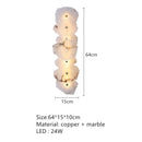 Axyaa Marble Wall Lamp LED Sconce Copper Accent Art Deco Light