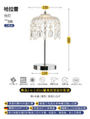 Axyaa Crystal LED Table Lamp for Bedroom Living Room Decor