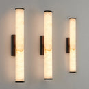 Axyaa Elegant Black Gold Marble Wall Sconce for Villa Bedroom & Living Room