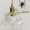 Axyaa Copper Glass LED Pendant Light: Modern Home Decor Hanging Lamp