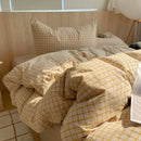 Axyaa Nordic Pink Stripes Cotton Duvet Cover 150x200 Girl's Room Comforter Set