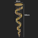 Axyaa Crystal Chandelier Stair Pendant Light Living Room Interior Lighting
