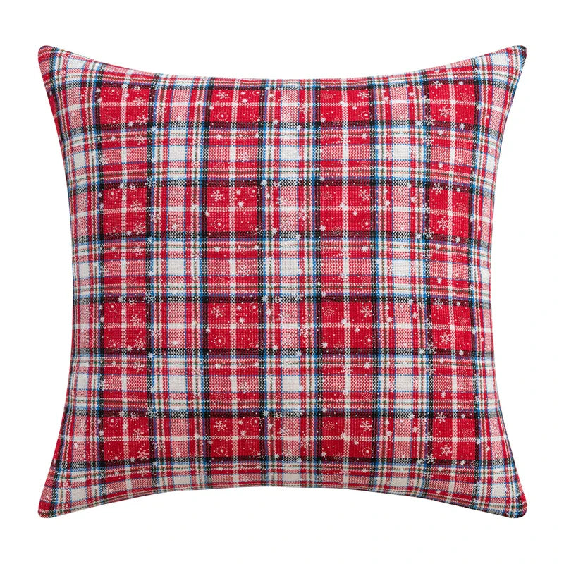 Axyaa Christmas Plaid Cushion Cover for Cheerful Home Decor