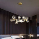 Axyaa Glass Bubble LED Chandelier, Modern Home Decor Lighting