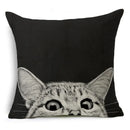 Axyaa Retro Cat Pillow Cover for Sofa Decor, Boho Style Pillowcase