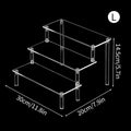 Clear Acrylic Makeup Organizer Rack by Axyaa - Cosmetic Storage Stand for Eyeshadow, Lipstick, Powder