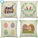 Easter Rabbit Eggs Design Linen Pillowcase - Axyaa Brings Spring Joy