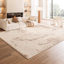 Axyaa Plush Cream Style Bedroom Carpet: Soft, Thick, Anti-Slip Floor Mat, Living Room Rug