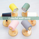 Nordic Macaron Wood Wall Lamp by Axyaa: Minimalist Home Indoor Lighting