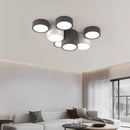 Axyaa Nordic Minimalist LED Ceiling Lamp Black White Cylinder Lighting Fixtures