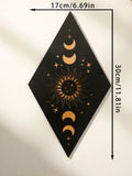 Axyaa Wooden Witchy Wall Pediments Moon Stars Sun Phases Snake Wall Decor