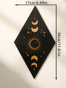 Axyaa Wooden Witchy Wall Pediments Moon Stars Sun Phases Snake Wall Decor