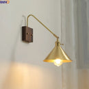 Axyaa Walnut Copper LED Wall Lights for Home Decor and Modern Ambiance