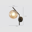 Axyaa Glass Sphere LED Wall Lamp Minimalist Bedroom Living Room Decor Lighting