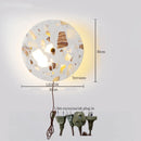 Axyaa LED Wall Lamp - Nordic Modern Design with Pull Chain Switch, Terrazzo Pattern for Living Room, Bathroom, Stair Lights