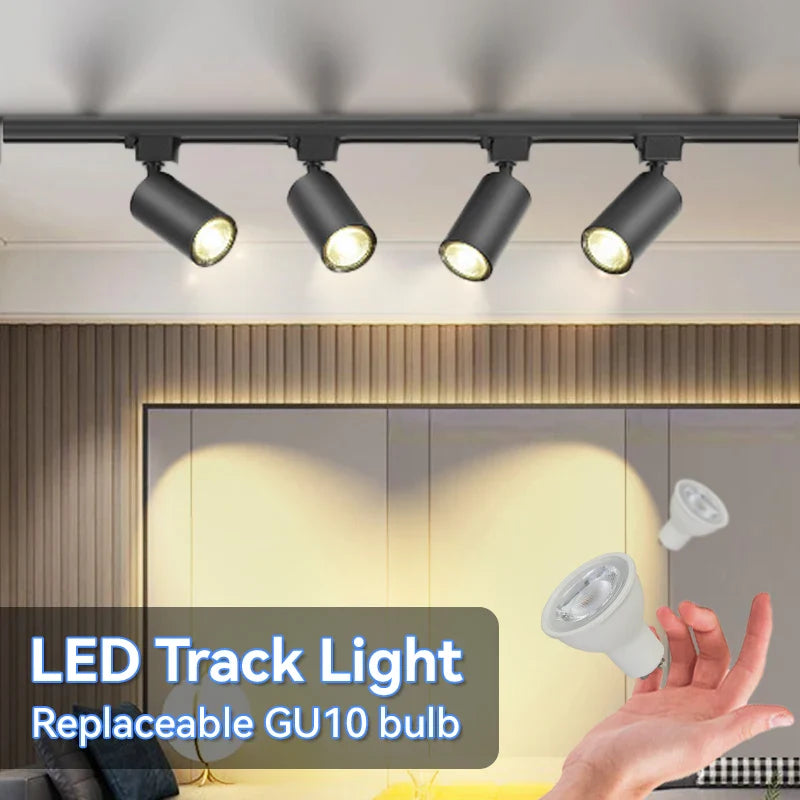 Axyaa Rotatable LED Track Light for Home, Studio, & Kitchen Spotlight