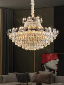 Axyaa Modern Luxury Crystal Chandeliers for Living Room and Staircase
