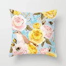 Axyaa Flower Butterfly Pattern Decorative Pillowcase for Home Sofa.