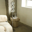 Axyaa Minimalist LED Chrome Floor Lamp | Stylish Metal Art Light