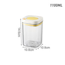 Axyaa Stackable Cereal Storage Container Vacuum Food Storage Box Transparent Jar