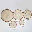 Rattan Grass Weaving Wall Decor, Moroccan Style, Axyaa Livingroom Bedroom Background