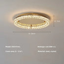 Axyaa Crystal Chandelier Ceiling Light Modern Dimmable Steel Led Luminarias