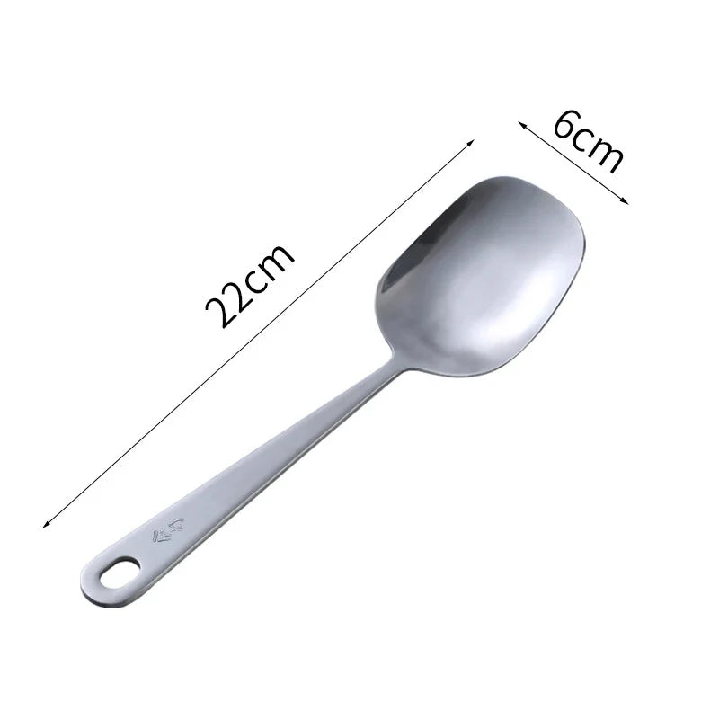 Axyaa Stainless Steel Square Spoon Serving Ladle for Kitchen Utensils