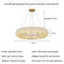 Axyaa Luxury Crystal Pendant Light with LED E14 Bulbs for Living Room