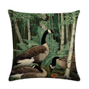 Luxury Bird Cotton Linen Cushion Cover by Axyaa for Home Decor