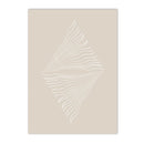 Axyaa Beige Line Abstract Canvas Wall Art Print Set for Modern Minimalist Home Decor