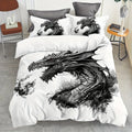 Axyaa Mystical Dragon Duvet Cover Set for Bedroom Comfort