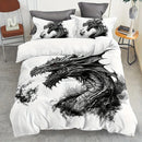 Axyaa Mystical Dragon Duvet Cover Set for Bedroom Comfort