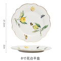 Axyaa Ceramic Steak Plate: European Style Dining Plate for Home Breakfast - Nordic Design